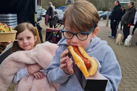 Young customers enjoy some of the street food on offer