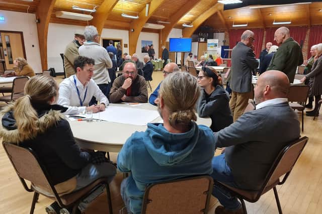 Discussion tables at last year's Annual Town Meeting