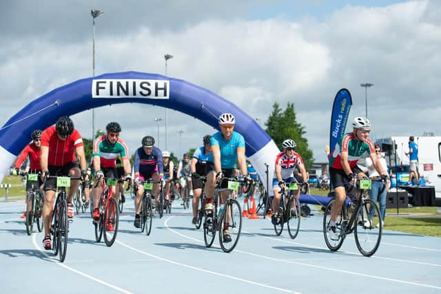 The finish line at Tour De Vale 2022, photo from Derek Pelling