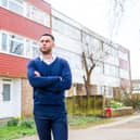 Callum Anderson MP in local housing estate