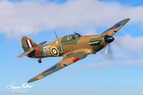 A Hurricane, one of the two iconic aeroplanes to attend