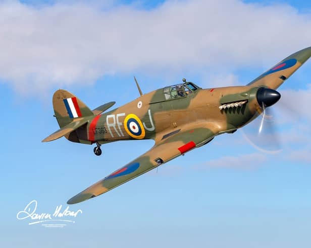 A Hurricane, one of the two iconic aeroplanes to attend