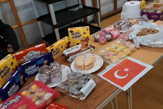 Some of the cakes brought into Aston Clinton Primary School