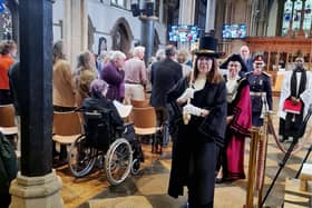 The mace bearer and mayor at Buckingham's coronation service