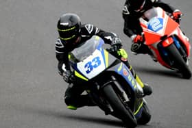 Mark Biswell pictured during the BMCRC season opener at Brands Hatch last weekend. Photo: James Beckett.