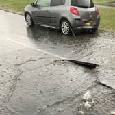 The road surface in Magpie Way seems to be lifting