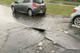 The road surface in Magpie Way seems to be lifting