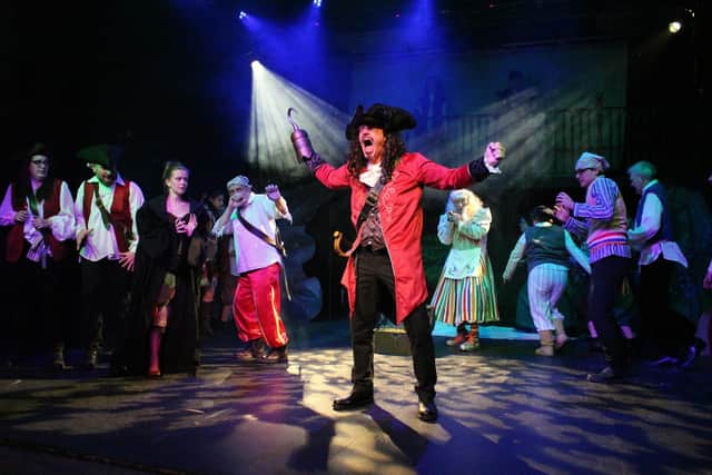 Dastardly Captain Hook - the villain of the Peter Pan panto which will be at the Limelight Theatre in Aylesbury with accessible prices for all