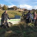 Volunteers from the he Brill Village Community Herd Ltd in action, photo from Roger Stone