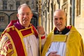 The Bishop of Oxford with the Revd Canon David Meakin.