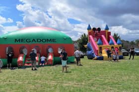 Inflatables were popular with the children