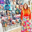 Jessica inside her pop up shop at the Bucks Goat Centre