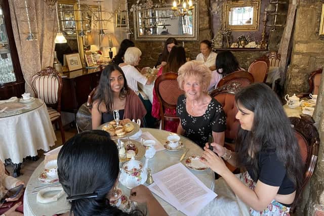 Students learned about the tradition of afternoon tea