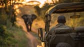 Elephant at a safari 