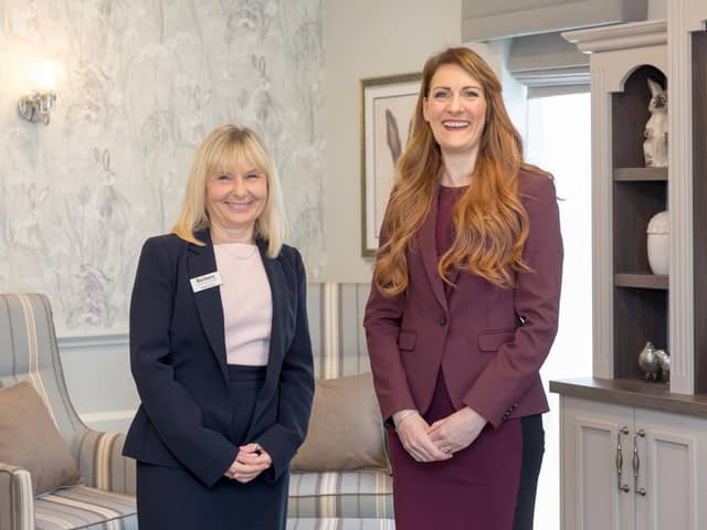 Barbara Howlett, customer relations Manager, Carolann Hinson, home manager, photo from  Andrew H Williams