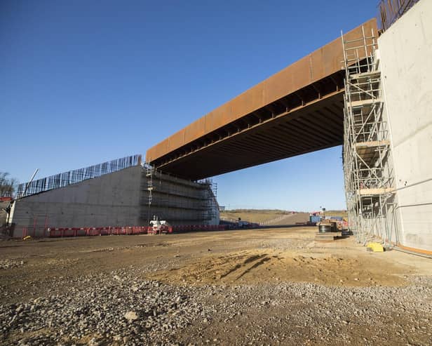 The new East West Rail bridge at Calvert