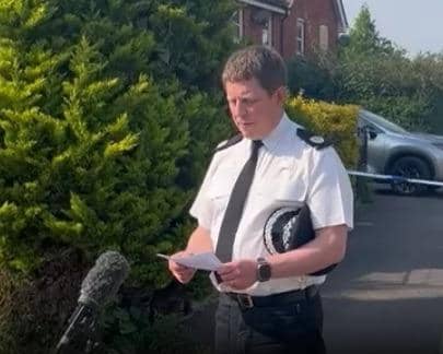 Assistant Chief Constable Tim Metcalfe read a statement to the press at the scene