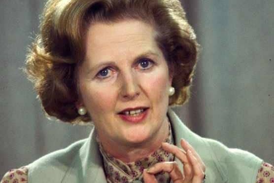 Prime Minister Margaret Thatcher speaking at a political conference in the early 1980s. Picture: Tim Graham/Getty Images
