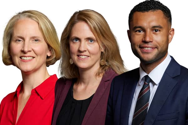 Buckinghamshire MPS in the Labour Party: Emma Reynolds, Laura Kyrke-Smith and Callum Anderson Image: Bucks Labour