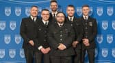 L-R PC Alexander Barker, PC Cameron Parker-Graham, PC Mark Thompson, Sgt Ben Sarl, PC Curtis Foster, PC Luke Wallis. Photo: TVP