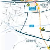 A diagram of relief road plans