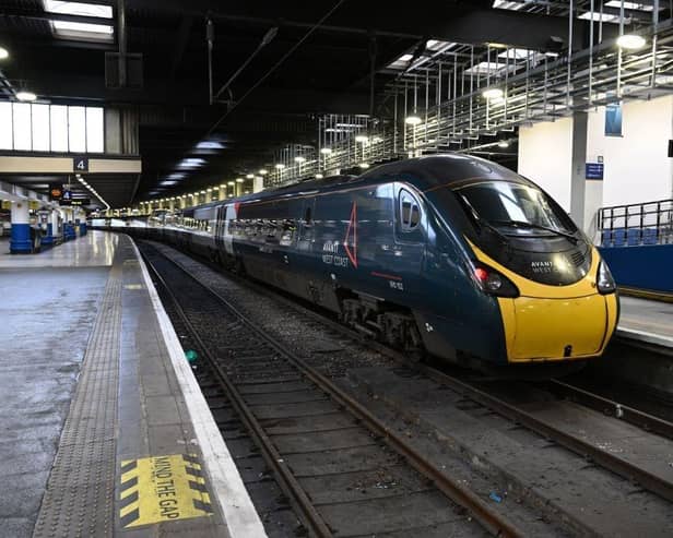 Train at Euston Station.