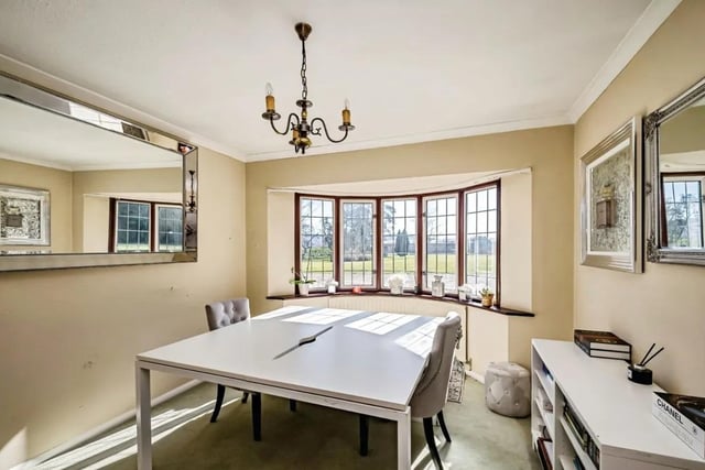The current cosy dining room within the home.