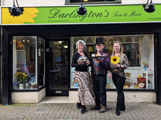Karen, Mike & Lauren Heffer from Darlington's Tea and More in Aylesbury