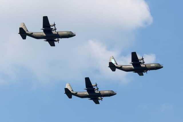 RAF Hercules in Aylesbury, Photo from Rupert Anson