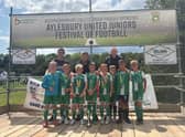 One of the Ducks' junior teams at Aylesbury's festival of football