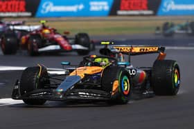 Lando Norris driving towards victory at Silverstone on Sunday (Photo: Pirelli Media)