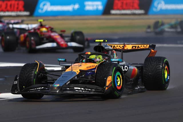 Lando Norris driving towards victory at Silverstone on Sunday (Photo: Pirelli Media)