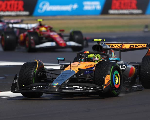 Lando Norris driving towards victory at Silverstone on Sunday (Photo: Pirelli Media)