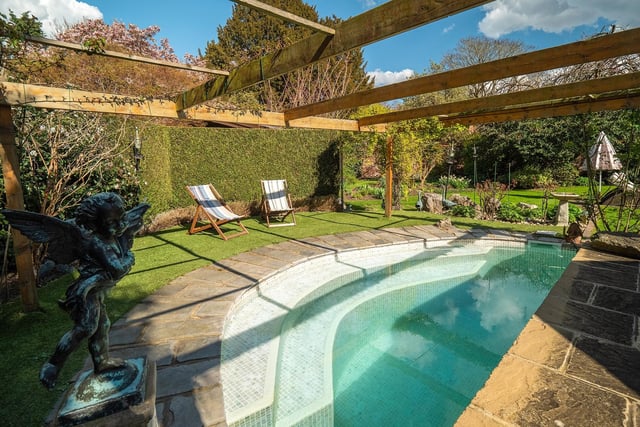 The extensive garden includes a plunge pool