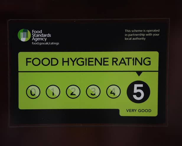 The FSA scheme gives businesses a rating from five to zero which is displayed at the premises and online. Image: Victoria Jones PA