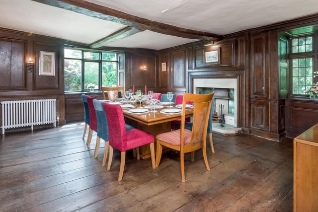 The panelled dining room