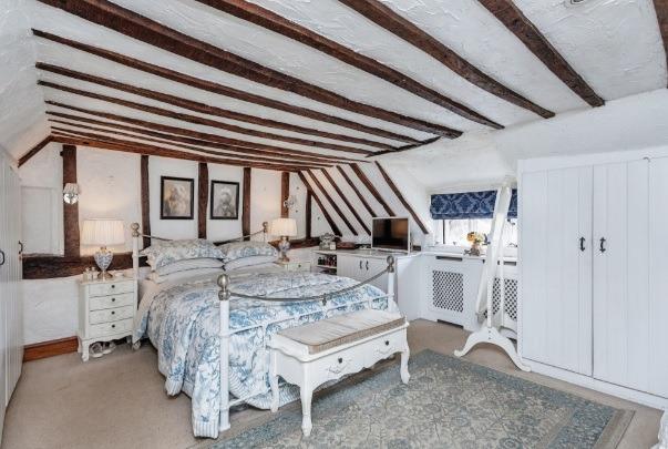 One of four bedrooms in the cottage.
