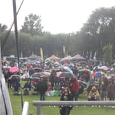 Thousands braved the rain, photo from Claire Wright