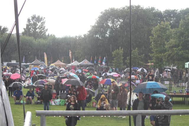 Thousands braved the rain, photo from Claire Wright