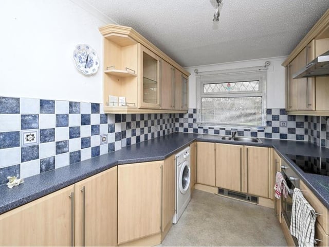 A second look at the kitchen, with appliances at the ready.