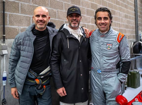 Racers (pictured left to right) Marino Franchitti, Jimmie Johnson and Dario Franchitti contested the Spa 6 Hours last weekend (Photo courtesy of Bob van der Wolf)