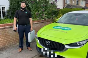 Jibran Mahmood makes a home visit (Photo: Specsavers)