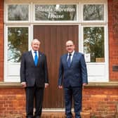Chairman Bernard Garbe and CEO Frank Keane at Vitalograph HQ in Maids Moreton, Buckingham