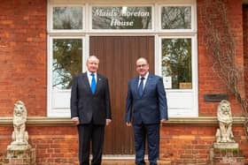 Chairman Bernard Garbe and CEO Frank Keane at Vitalograph HQ in Maids Moreton, Buckingham