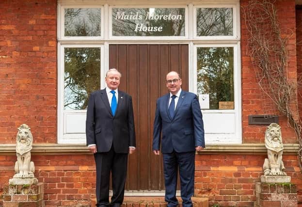 Chairman Bernard Garbe and CEO Frank Keane at Vitalograph HQ in Maids Moreton, Buckingham