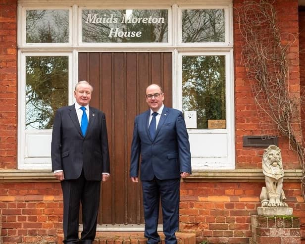 Chairman Bernard Garbe and CEO Frank Keane at Vitalograph HQ in Maids Moreton, Buckingham