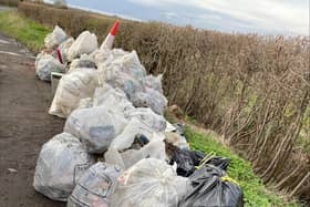 Some of the bags collected