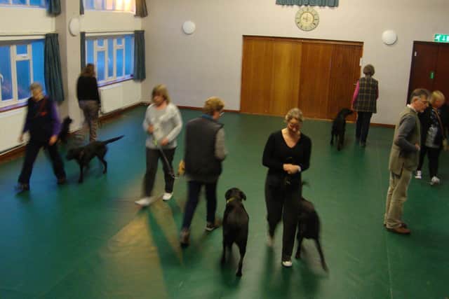 Training at the village hall in Tring.