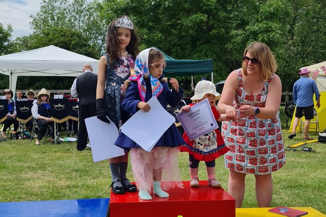 Child winners in the fancy dress competition