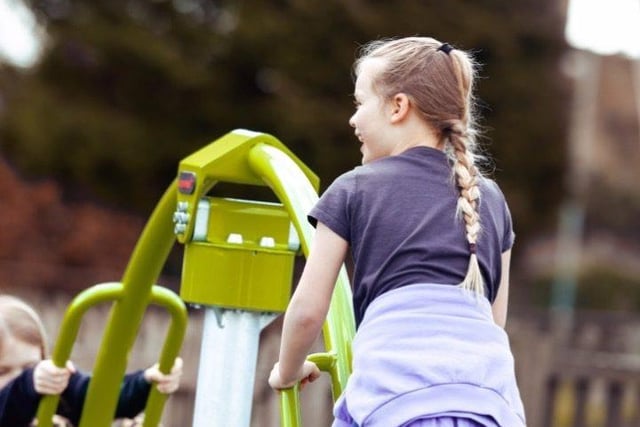 Youngsters enjoying the new playground at Little Horwood